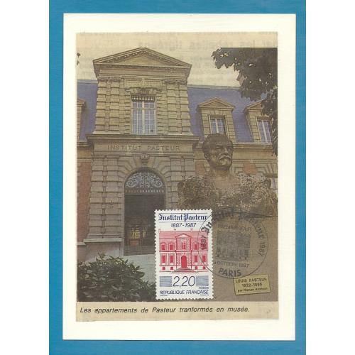 1987- FRANCE  (réf 2496 ) Centenaire de l'institut Pasteur