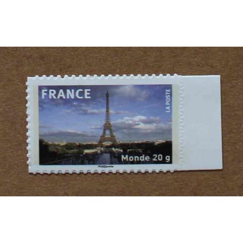 A2-J2: La France en timbres - La Tour Eiffel .  Autocollant / Autoadhésif