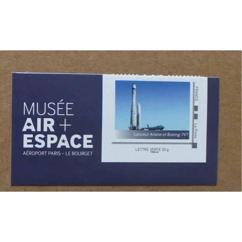 A2-M6 : Musée de l'Air et de l'Espace - Lanceur d'Ariane et Boeing 747. Autocollant / autoadhésif