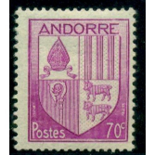 Timbre neuf* d'Andorre n° 98