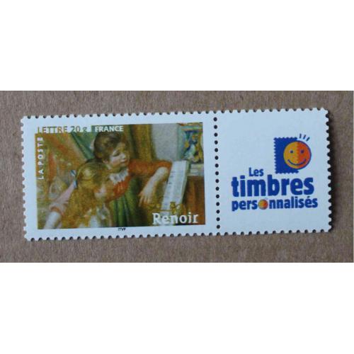 P1-M2 : Peinture - Les Impressionnistes avec vignette Les timbres personnalisés / Renoir