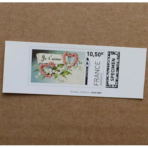 TI02-SP1 : SPECIMEN 10.50 Coeurs / Je t'aime / Fleurs