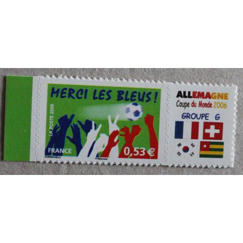 P1-N5 : Sport Football Merci les Bleus - Coupe du Monde 2006 / Groupe G Drapeaux