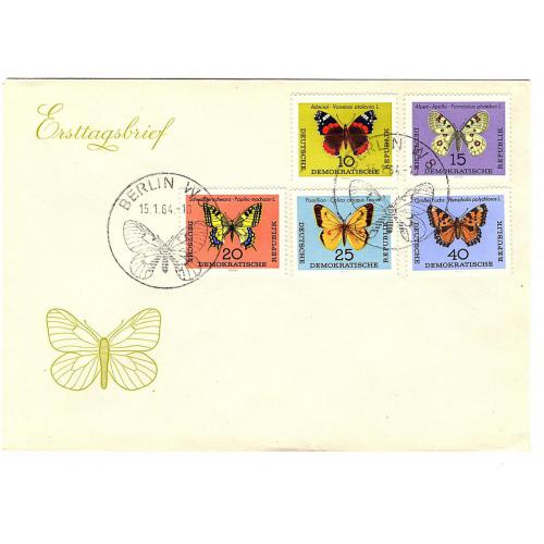 RDA FDC SERIE PAPILLONS 1964